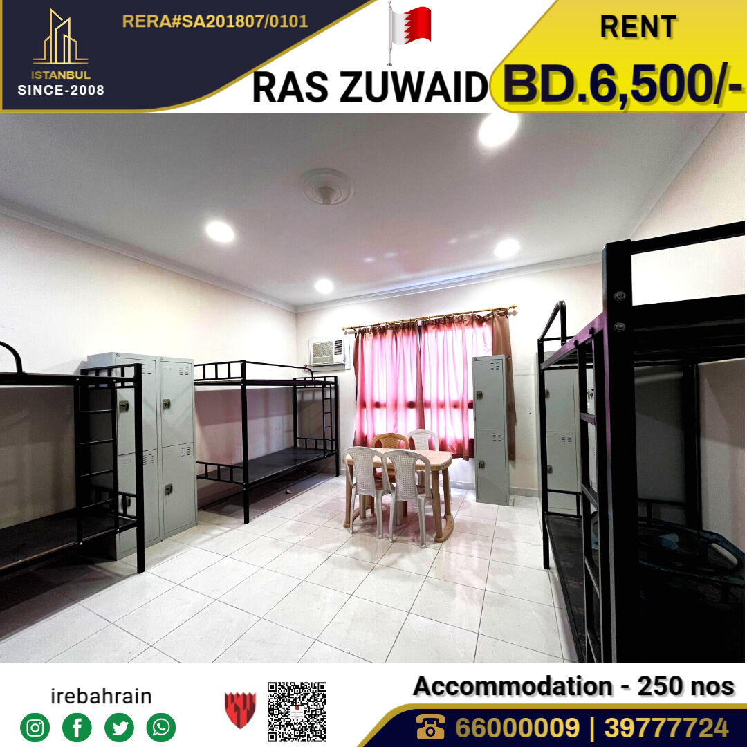 Asker, Staff Accommodation, BHD 6500,  BAPCO Approved Labor Accommodation (250 Peoples ) In Ras Zuwaid