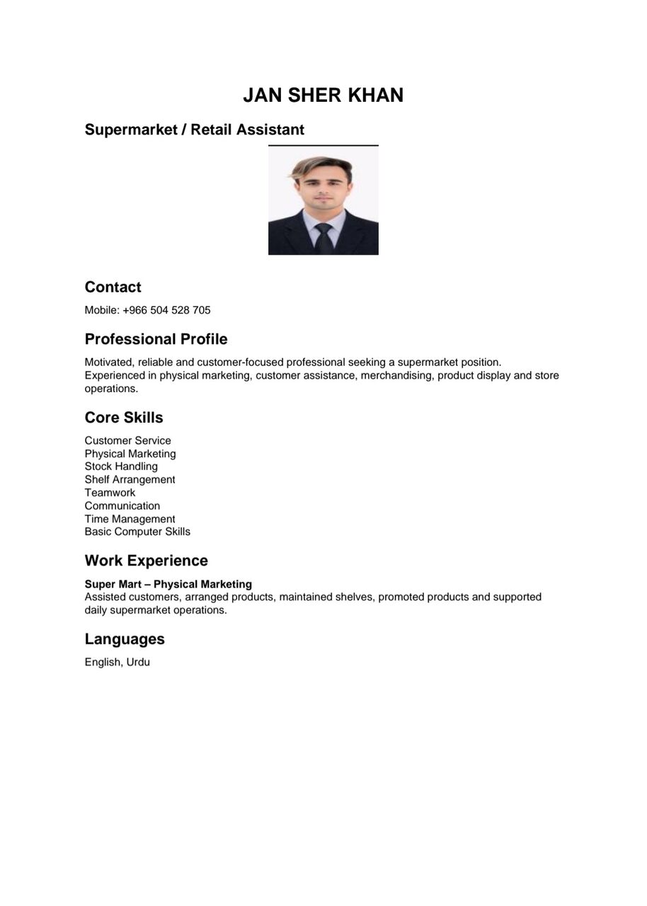 Dammam, Job Seekers, Supermarket Assistant (Physical Marketing)