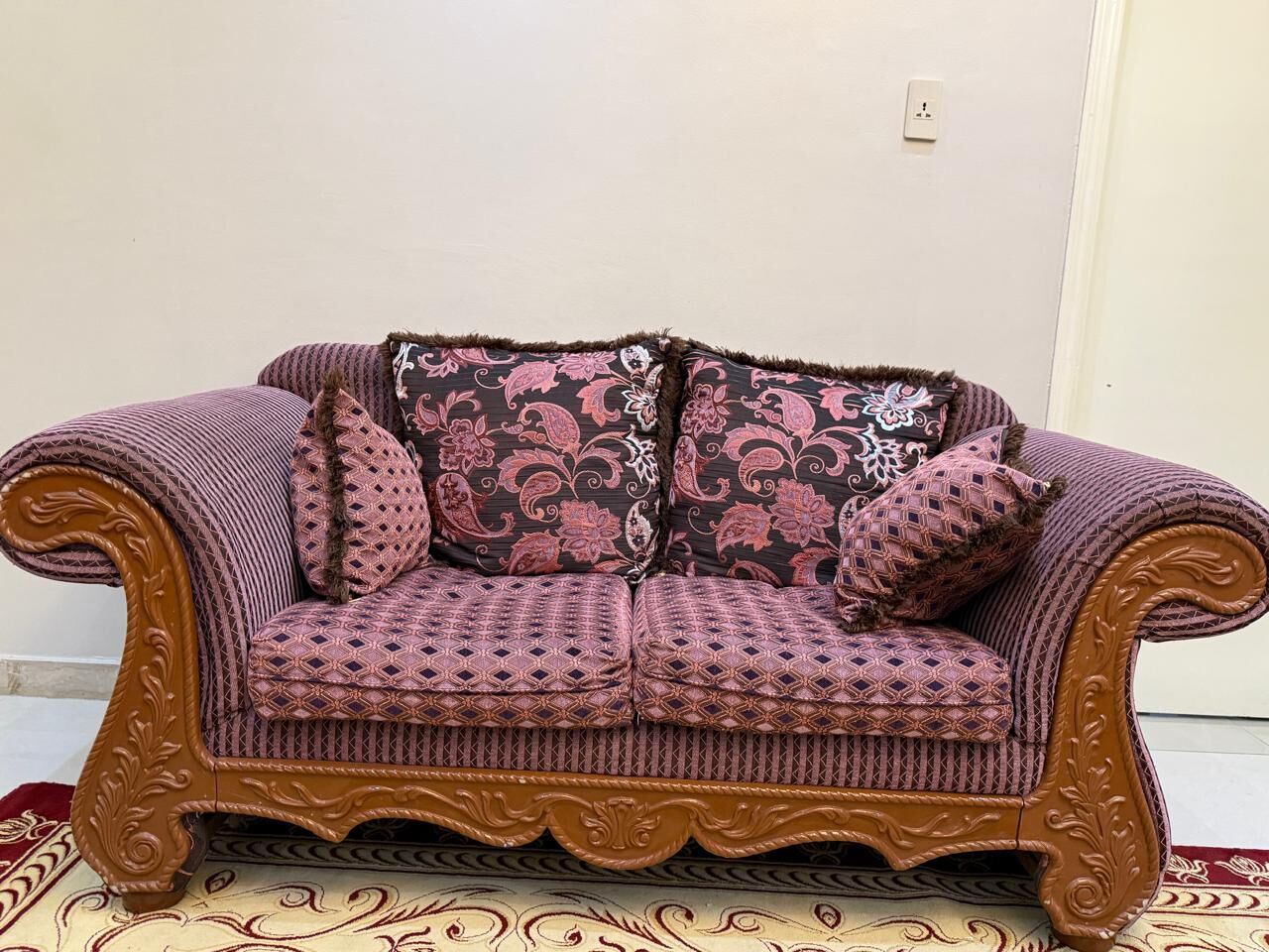 Khobar, Household Items, SAR 350,  7 Seater Sofa With Sofa Cushion And Curtain