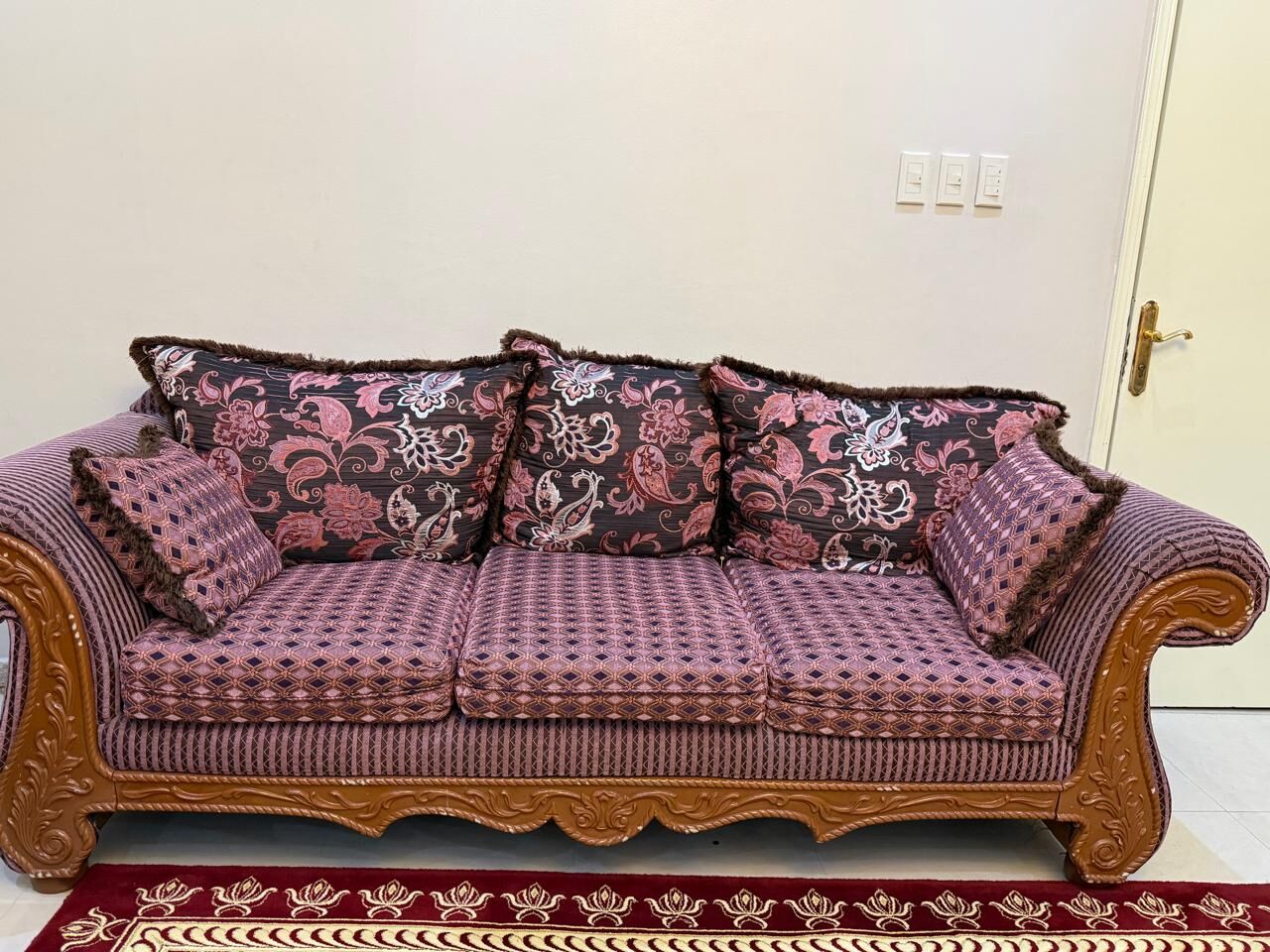 Khobar, Household Items, SAR 350,  7 Seater Sofa With Sofa Cushion And Curtain