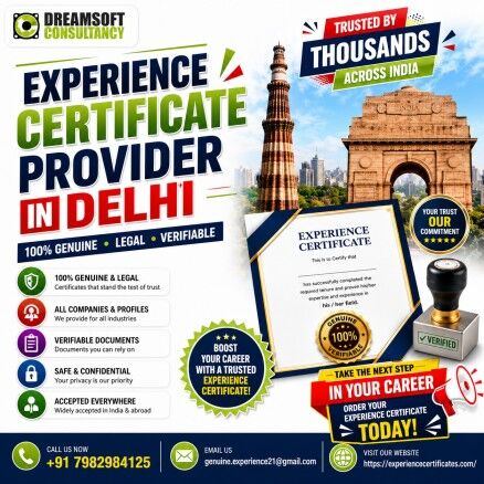 New Delhi, Legal, Experience Certificate Provider In Delhi For All Industries