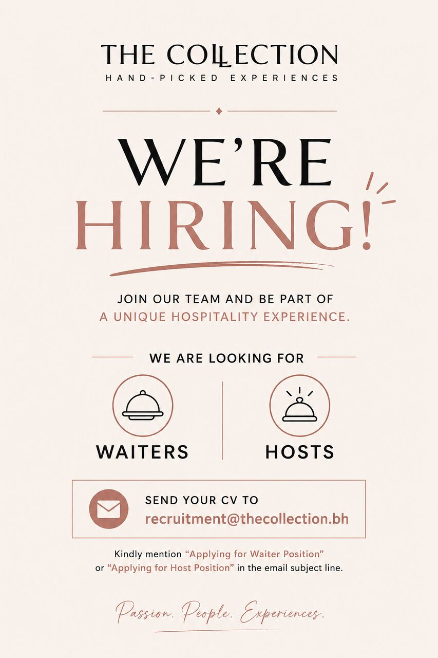 Manama, Jobs, Waiters/Hosts