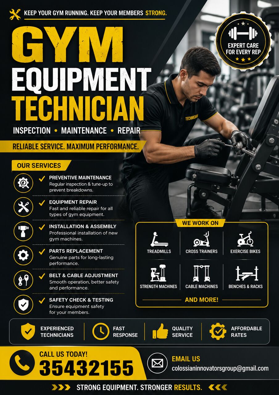 Manama, Jobs, Gym Equipment Technician