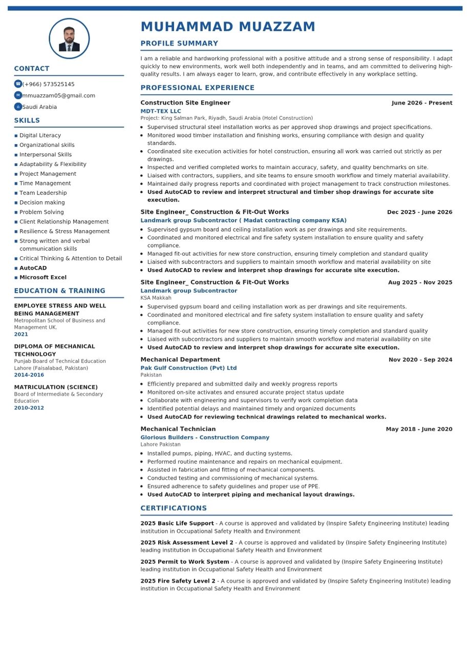 Jeddah, Job Seekers, Construction Site Engineer
