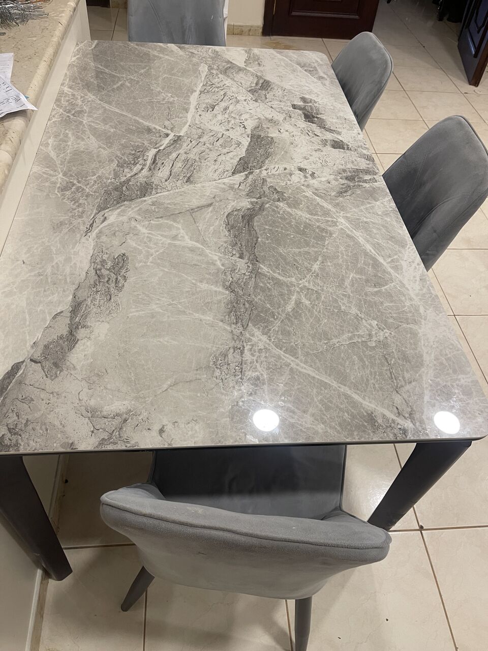 Khobar, Furniture, SAR 950,  MOVING SALE!! Dining Table 6 Seater With FREE Chairs(4)