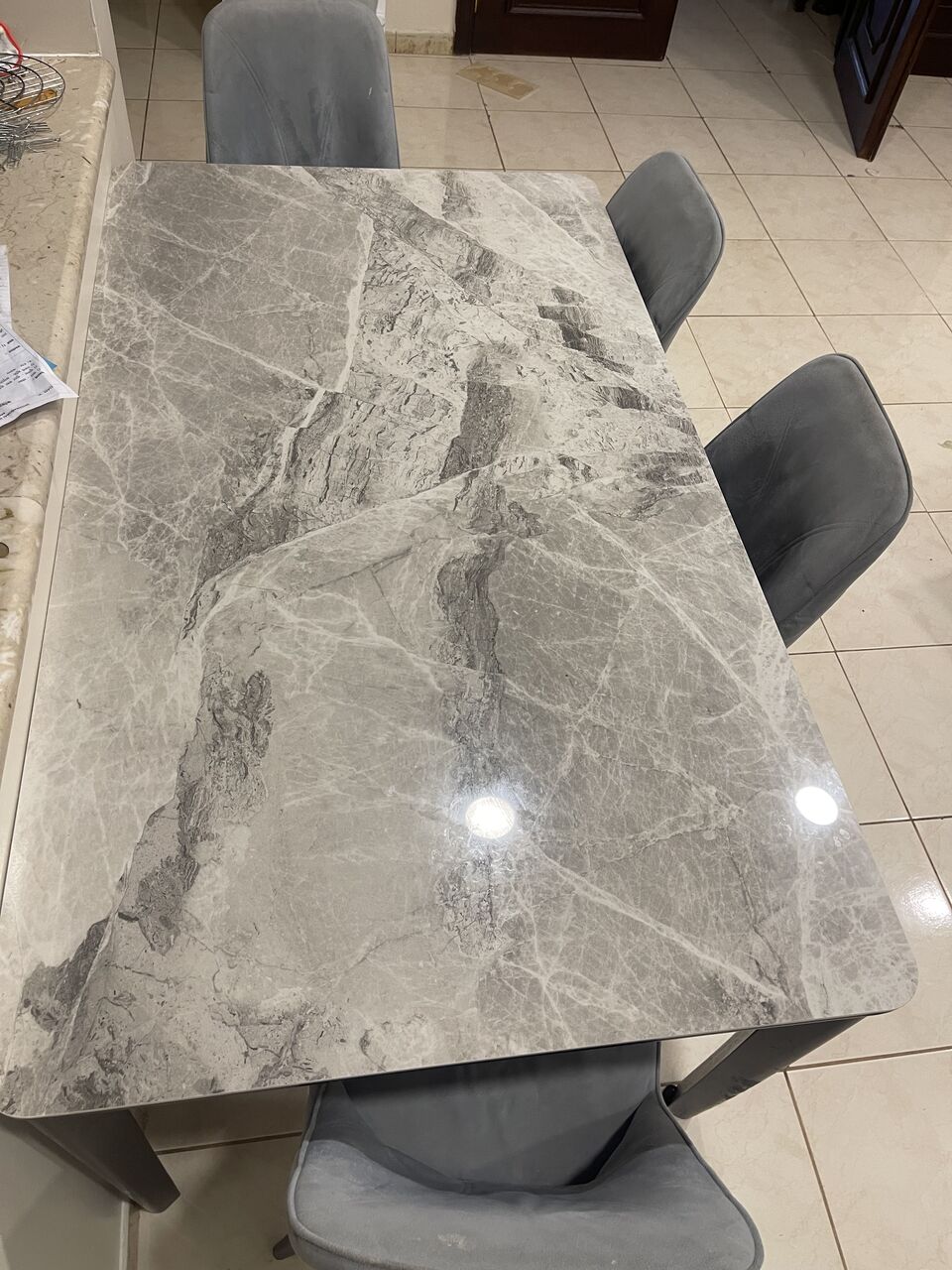 Khobar, Furniture, SAR 950,  MOVING SALE!! Dining Table 6 Seater With FREE Chairs(4)