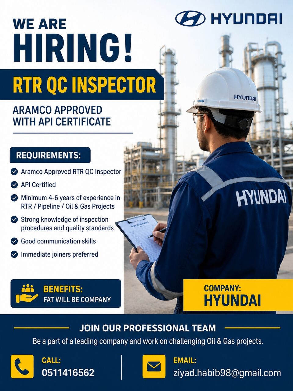 Dammam, Jobs, RTR QC ARAMCO