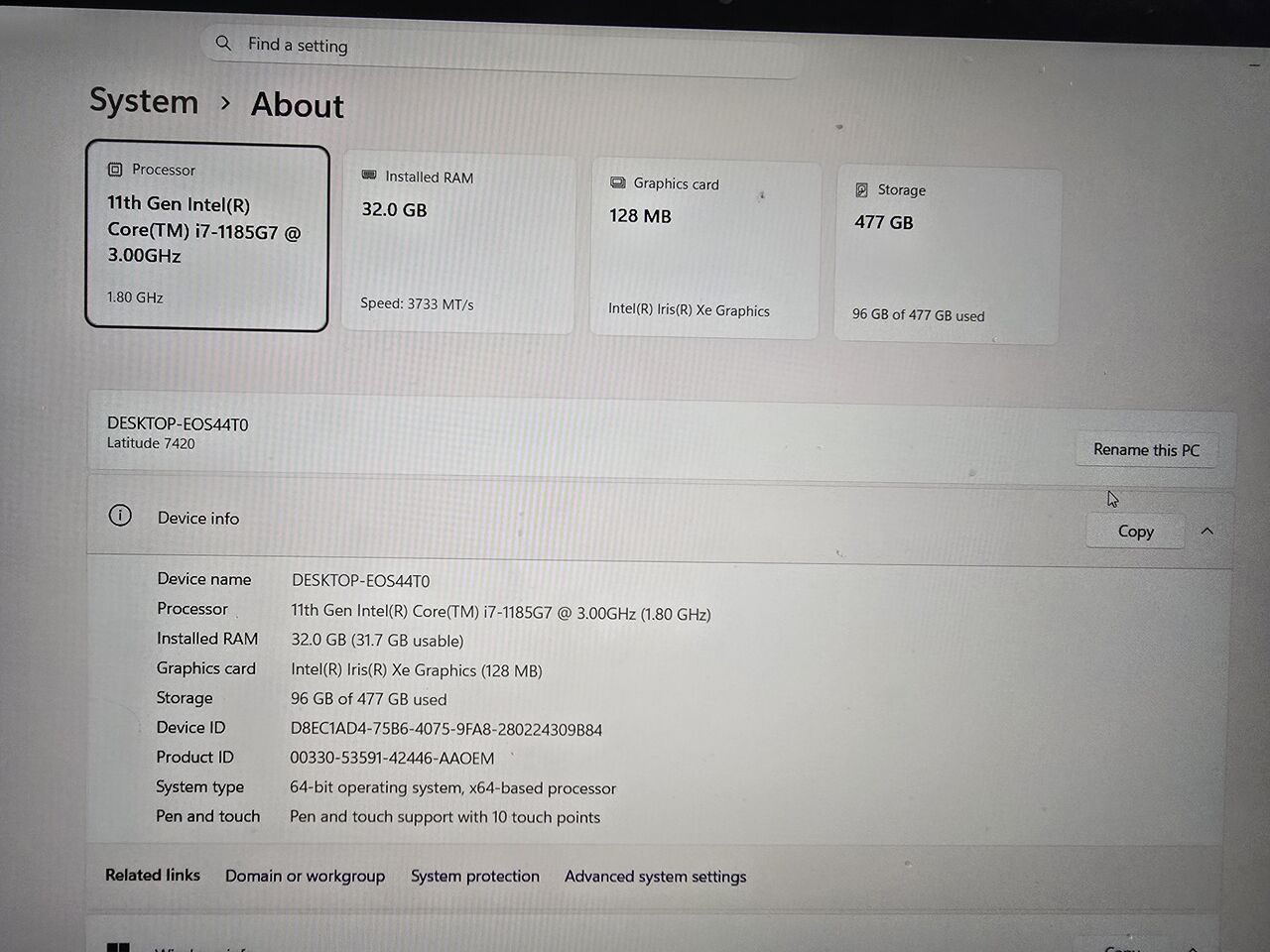 Riyadh, Computers, SAR 1900,  Dell Latitude 7420 2 In 1, Core I7, 32 GB RAM, 512 GB SSD