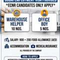 Office Boy & Wearhouse Helper Required