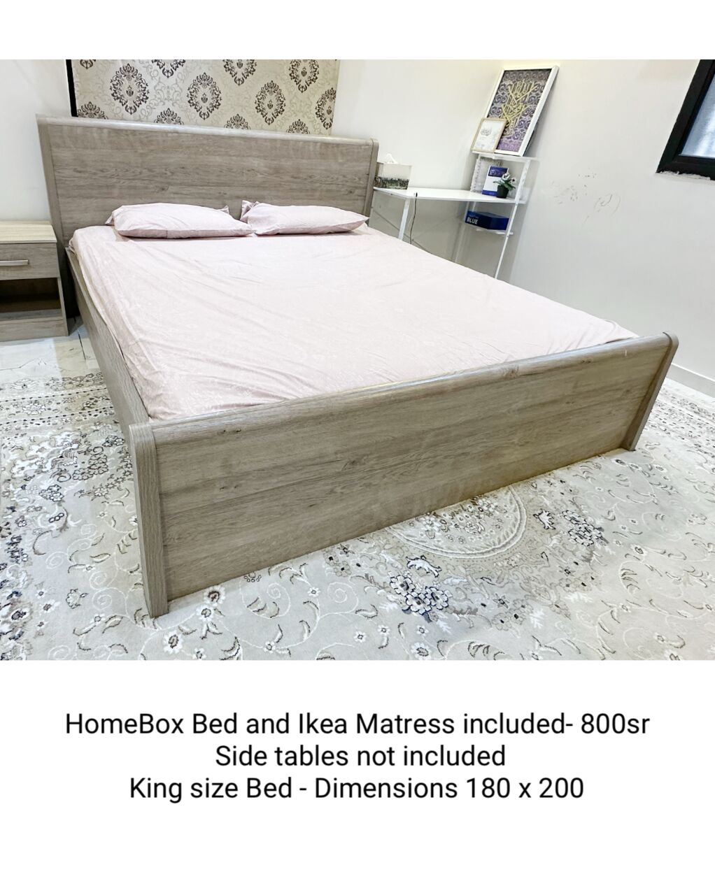 Jeddah, Furniture, SAR 800,  Great Condition HomeBox Bed With Ikea Mattress For Sale