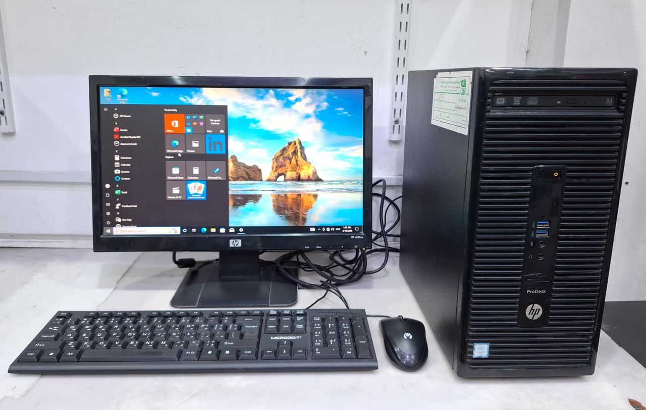 Muharraq, Computers, BHD 58,  HP Core I5 6th Generation Computer Set HP 19" HD Monitor 8GB RAM + 500GB HDD Ready To Use