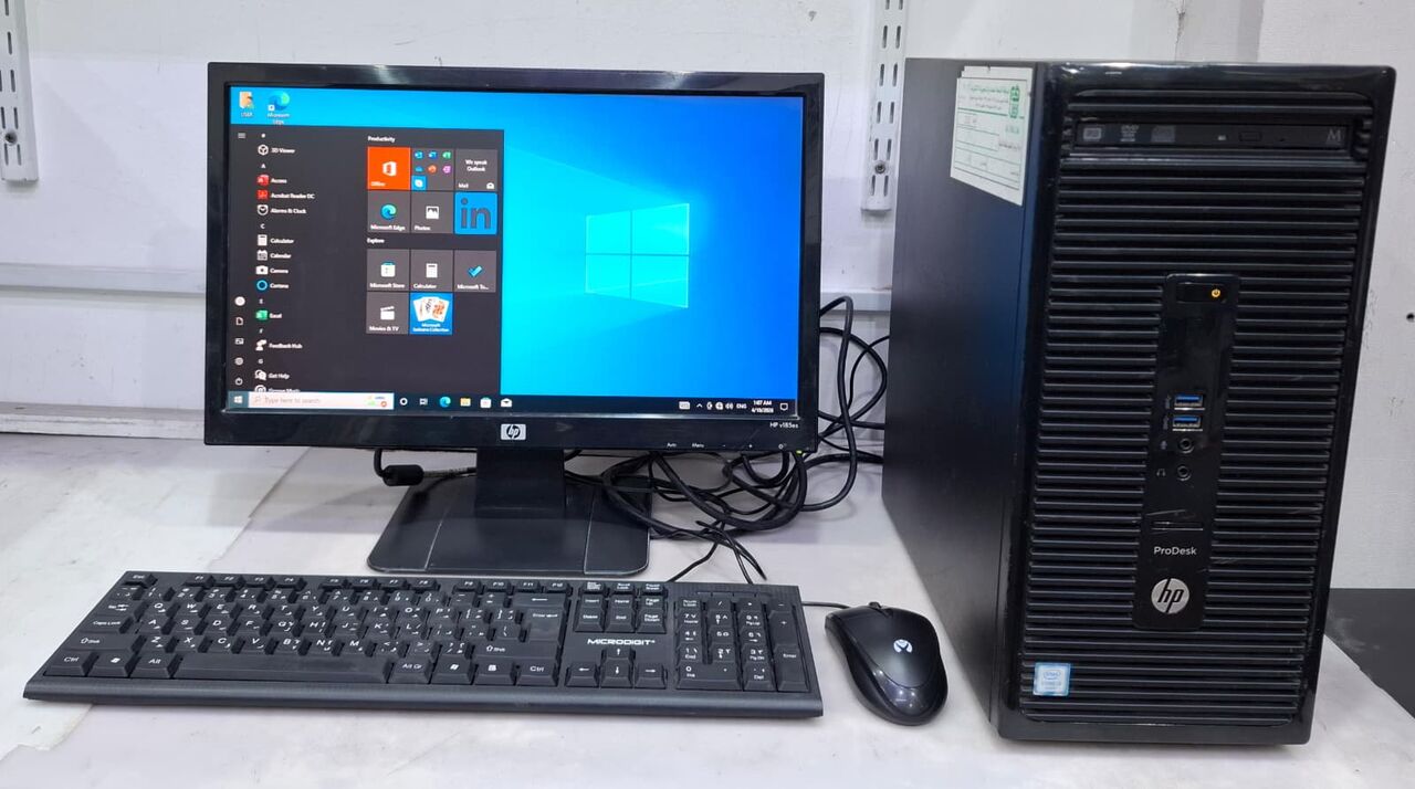 Riffa, Computers, BHD 59,  HP Core I5 6th Generation Computer Set HP 19" HD Monitor 8GB RAM + 500GB HDD Ready To Use