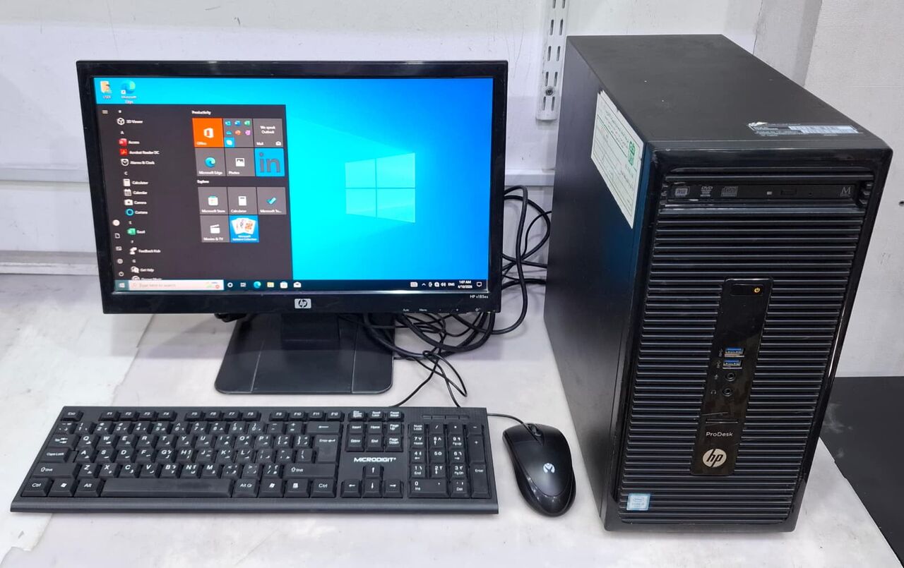 Riffa, Computers, BHD 59,  HP Core I5 6th Generation Computer Set HP 19" HD Monitor 8GB RAM + 500GB HDD Ready To Use