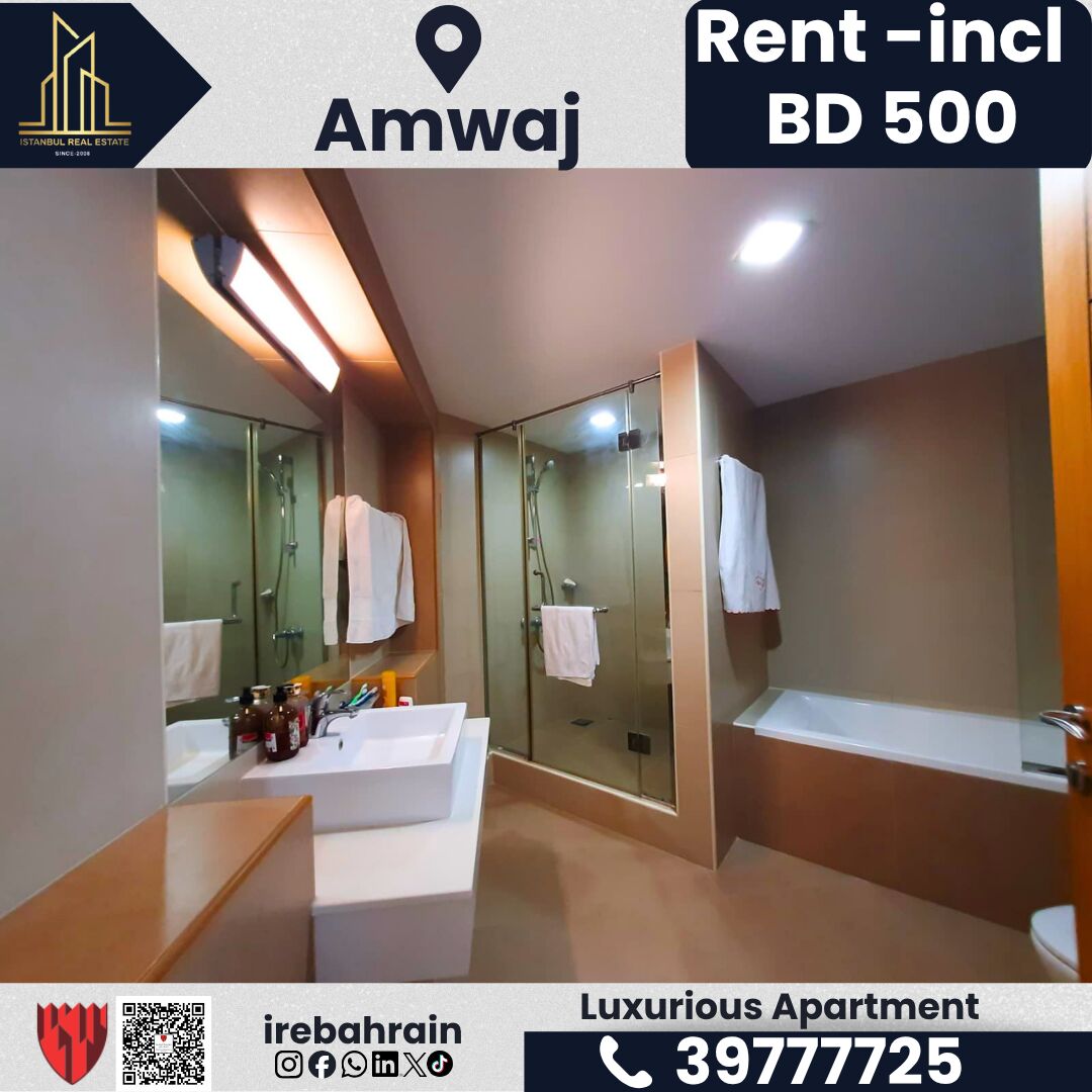 Amwaj Islands, Apartments, Flats, Houses & Villas, BHD 500/month,  Furnished,  2 BR,  Luxury Fully Furnished 2 Bedroom Apartment For Rent &ndash; Amwaj Island | BD 500/- (Inclusive O