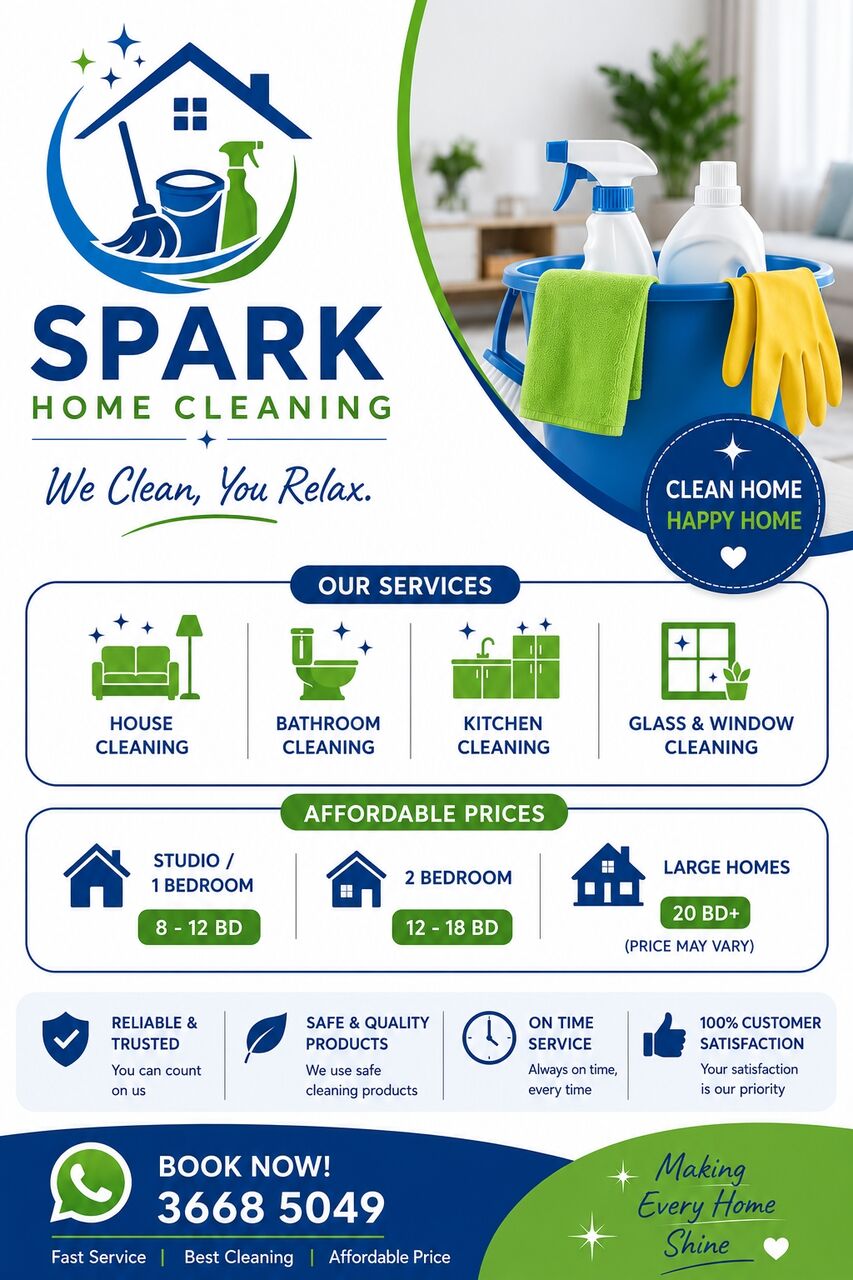 Manama, Cleaning, Spark Home Cleaning