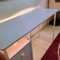 SAR 280,  Modern White Study Desk With LED Ambient Lights - Few Months Used