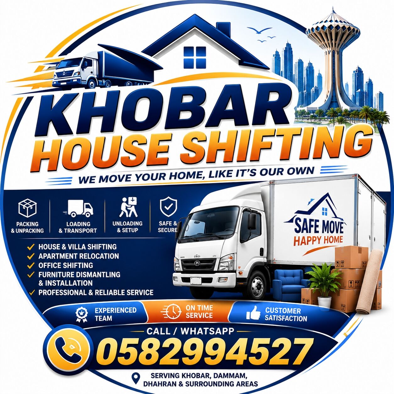 Thuqbah, Household, House Shifting | Packers & Movers Service In Khobar | 0582994527