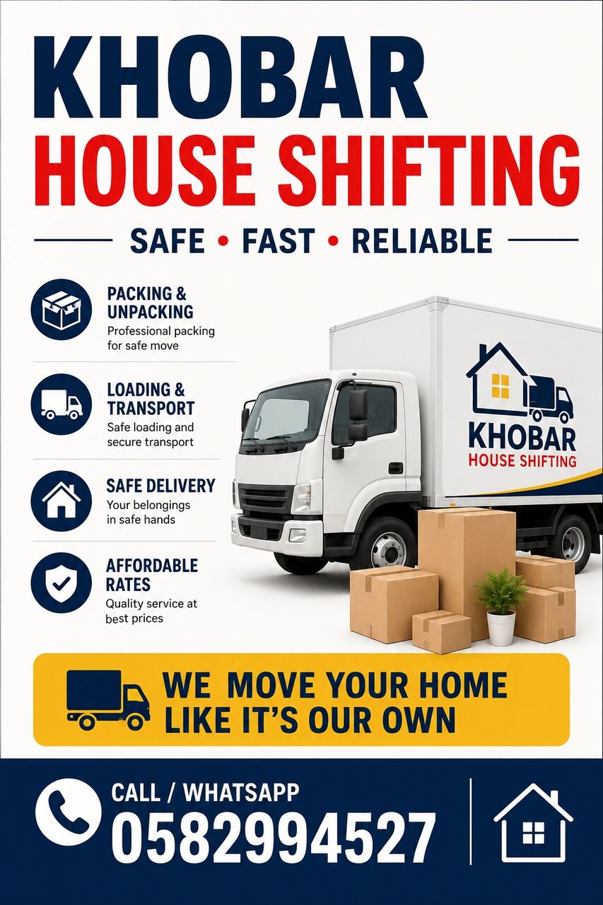 Thuqbah, Household, Quality House Shifting At Reasonable Prices In Khobar Dammam | 0582994527
