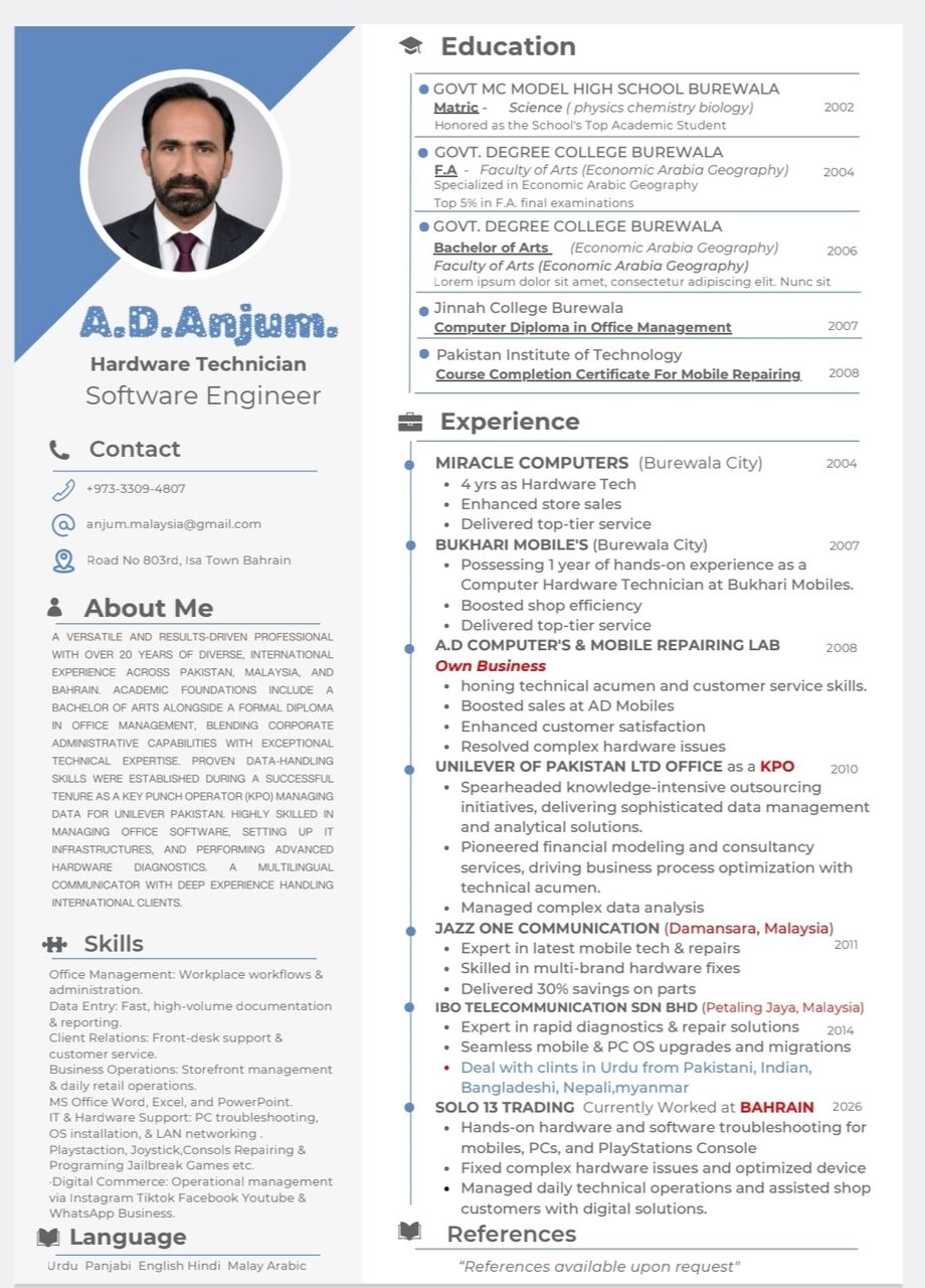 Manama, Job Seekers, Mobile, Computer, Laptop, Playstation, Hardware Technician