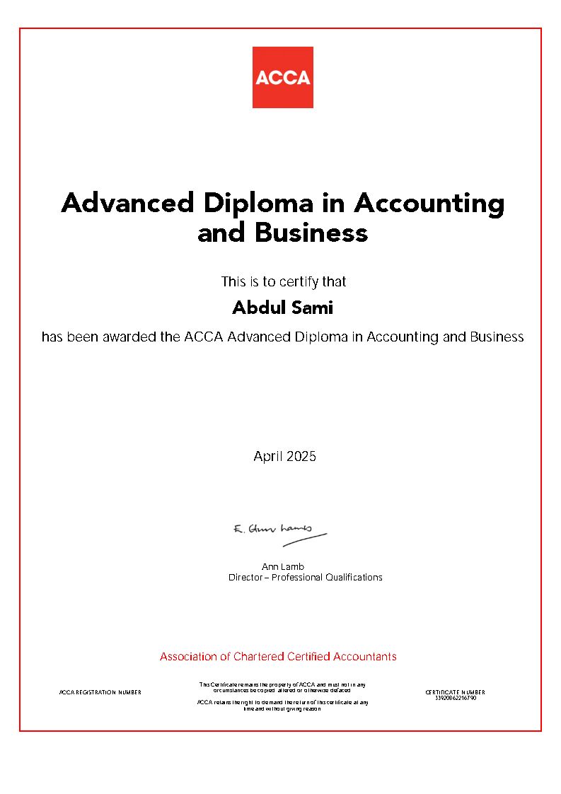 Riyadh, Job Seekers, Accountant | ACCA Affiliate | SOCPA |Finance Officer | 3+ Years | Transferable Iqama