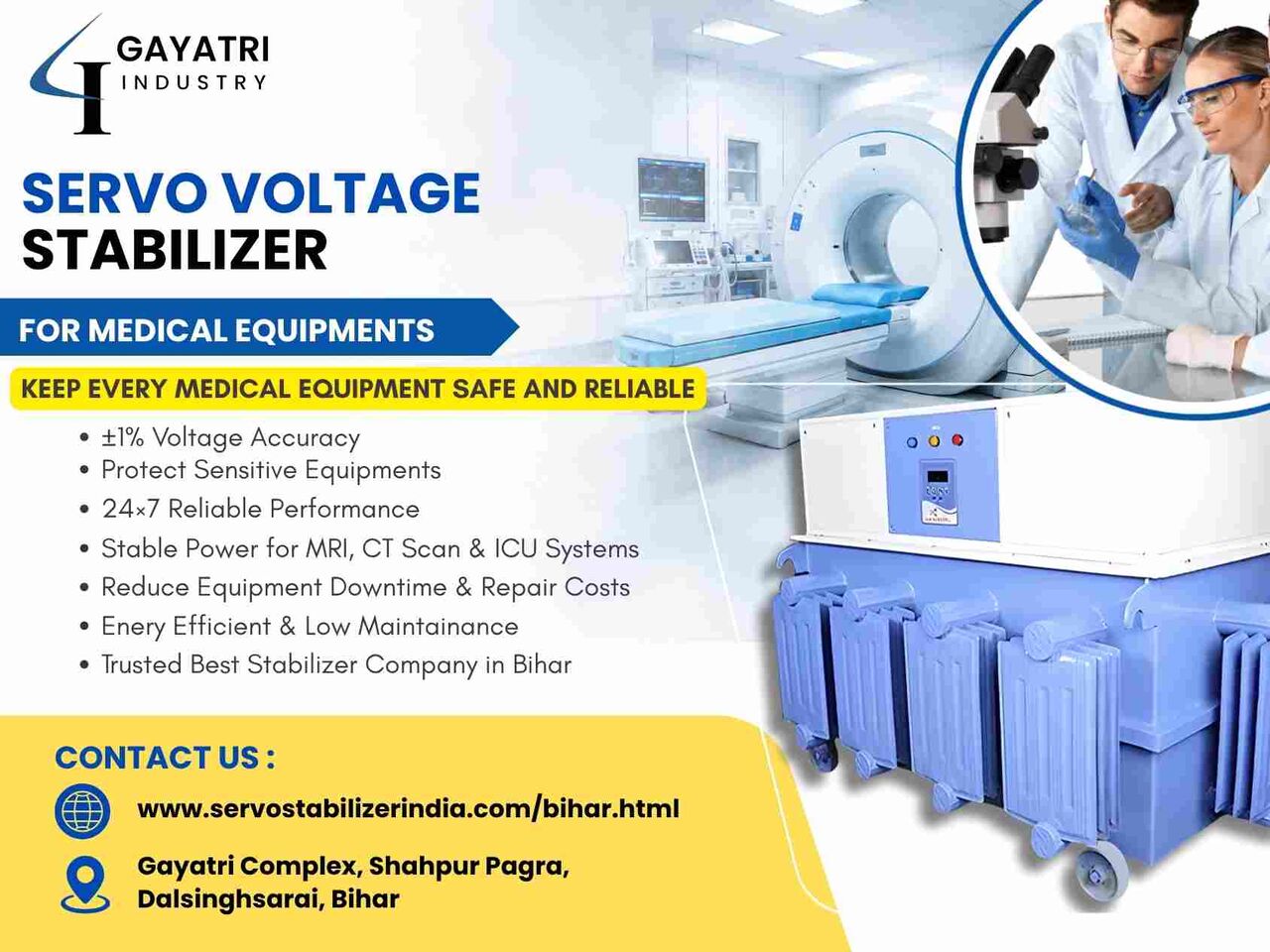 Mumbai, Electronics, Servo Stabilizer Manufacturer Near Me | Gayatri Industry Bihar