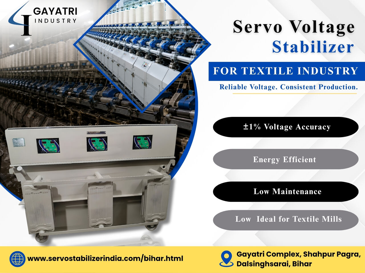 Mumbai, Electronics, Servo Stabilizer Manufacturer Near Me | Gayatri Industry Bihar