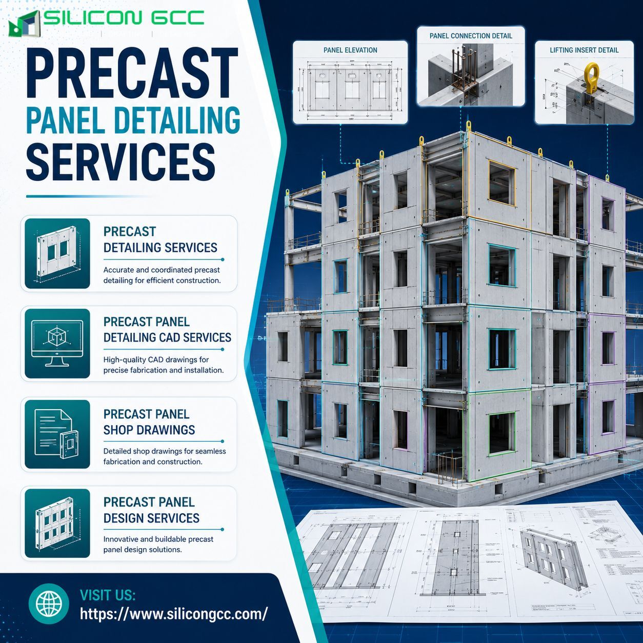 Abu Dhabi, Construction, Precast Panel Detailing Services In Abu Dhabi, UAE