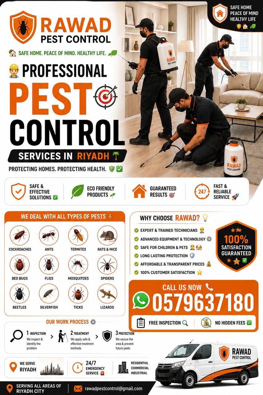 Olaya, Pest Control, 🔰 🏆 RAWAD Pest Control Experts 🏆 🐜🚫 Riyadh