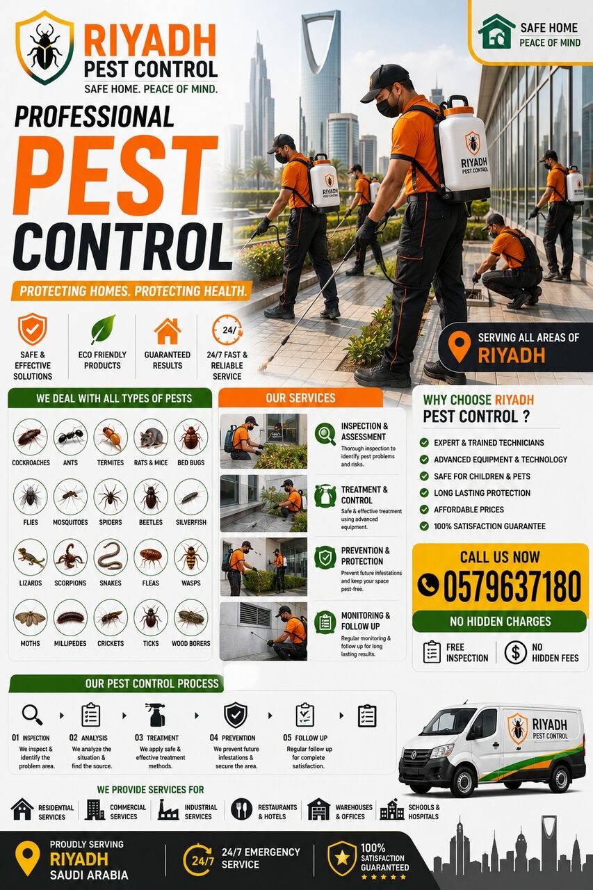 Riyadh, Accounting, ✨🛡️ Professional Pest Control Specialist 🛡️✨  🏠🐜 Protecting Homes, Offices & Businesse