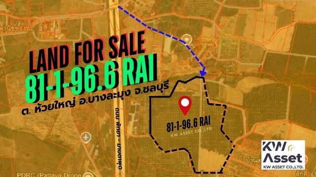 Bangkok, Real Estate For Sale, THB 202500000,  6 BR,  32596 Sq. Feet,  Land For Sale 81-1-96.6 Rai, Huai Yai Subdistrict, Bang Lamung District, Chonburi