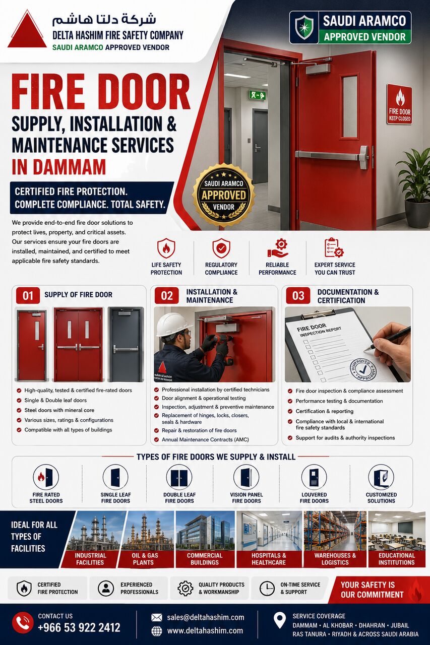 Dammam, Technical, Fire Door, Supply, Installation And Maintenance Services In Dammam