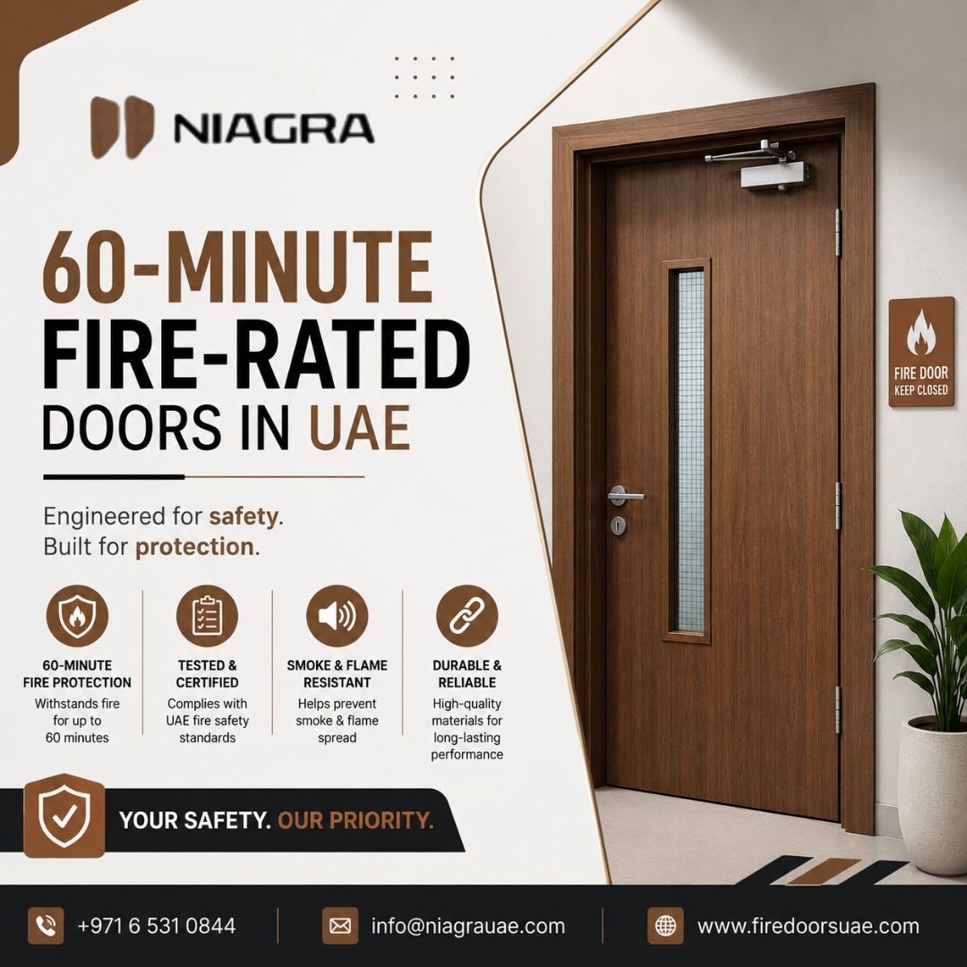 Dubai, Furniture, AED 40,  60-Minute Fire-Rated Doors In UAE | Certified Fire Safety Solutions