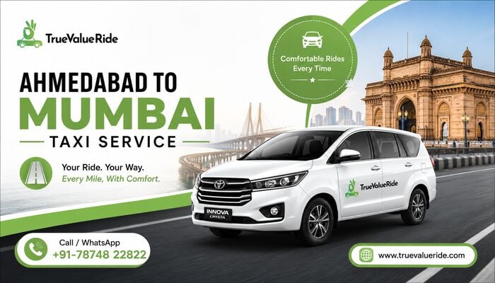 Ahmedabad, Travel, Book Online Ahmedabad To Mumbai Cab Service At True Value Ride