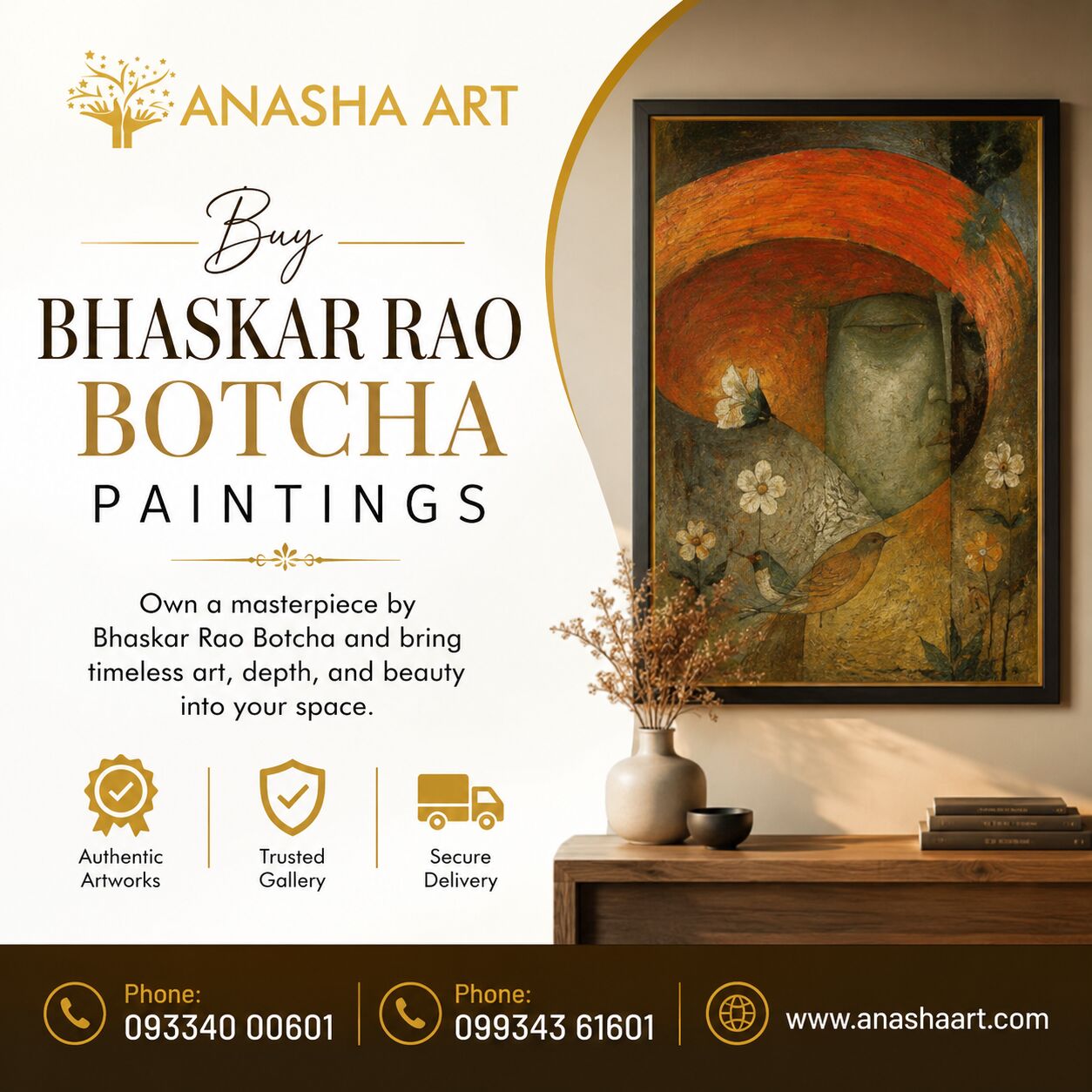 Gurgaon, Business, Buy Bhaskar Rao Botcha Paintings | Anastha Arts Gallery