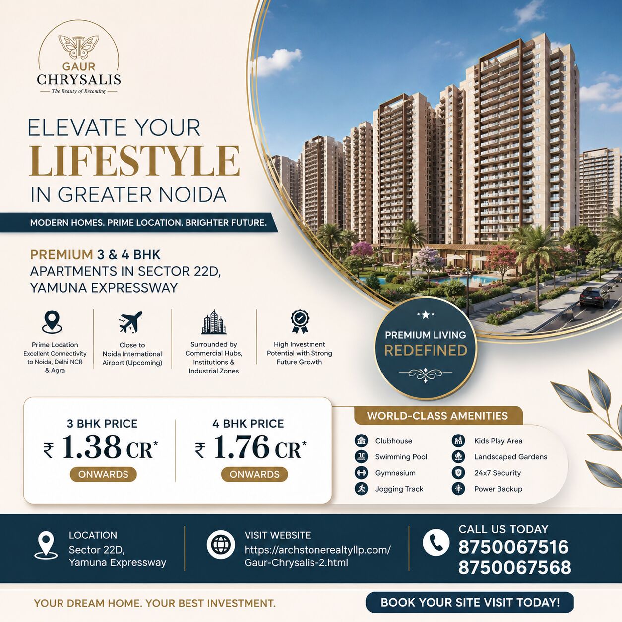 Mumbai, Real Estate, Gaur Chrysalis 2.0: Premium Residential Living In Sector 22D, Yamuna Expressway