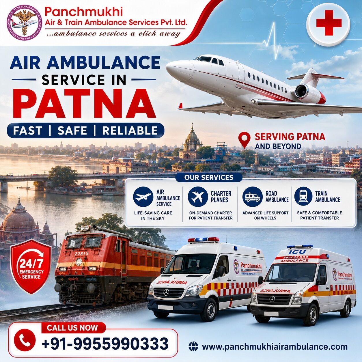 Mumbai, Health, Panchmukhi Air Ambulance Service In Patna Carefully Transports Injured Patients