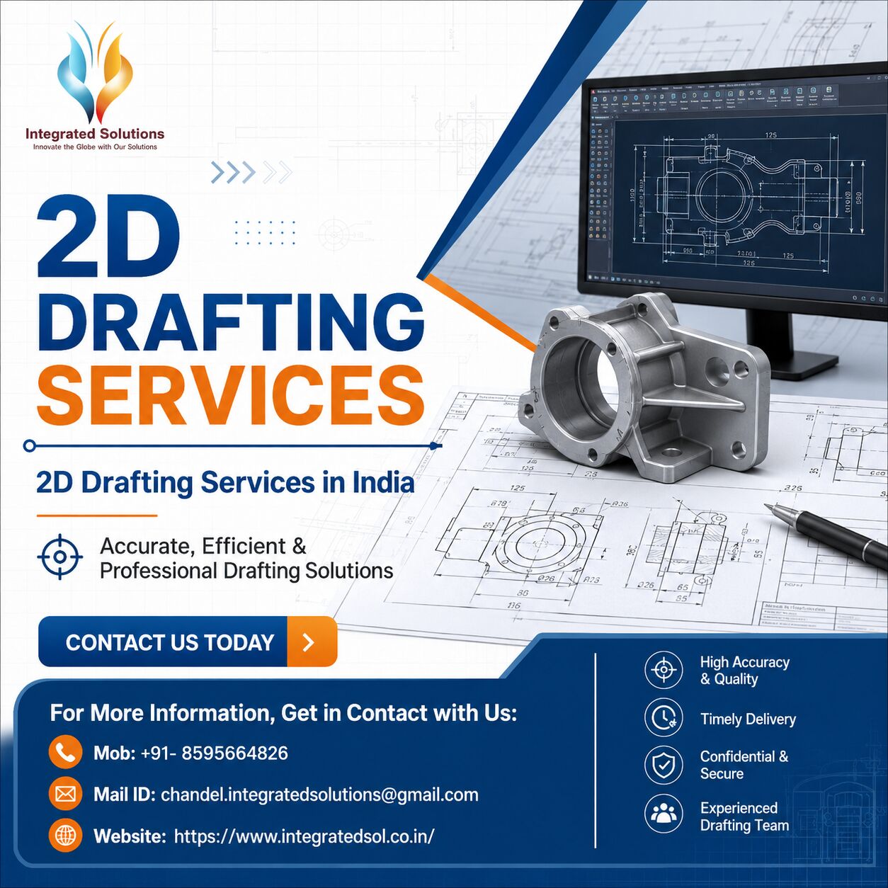 Gurugram, Wholesale Products, Affordable 2D Drafting Services In India For Engineering Projects