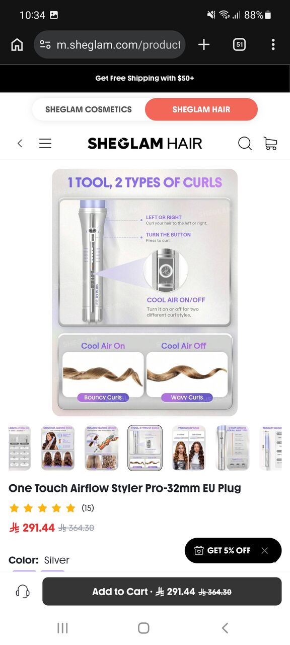 Jeddah, Health & Beauty Items, SAR 175,  SHEGLAM HAIR 3 In 1 Straightner, Curler & Dryer
