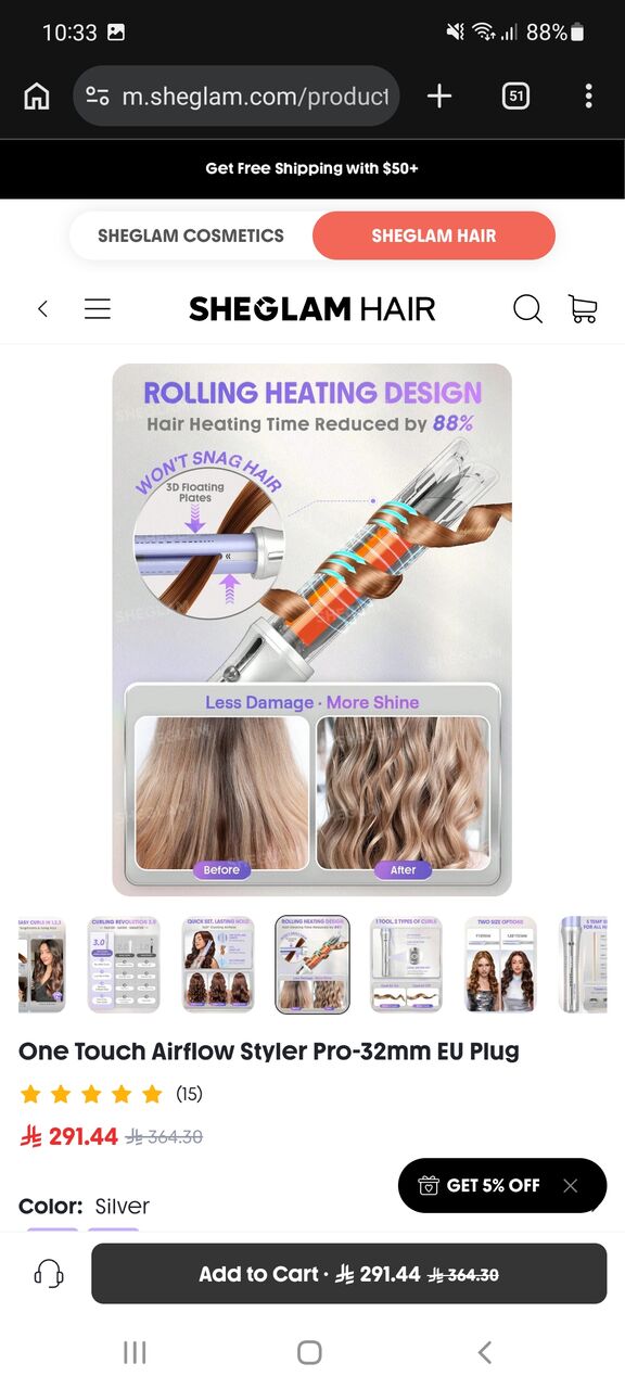 Jeddah, Health & Beauty Items, SAR 175,  SHEGLAM HAIR 3 In 1 Straightner, Curler & Dryer