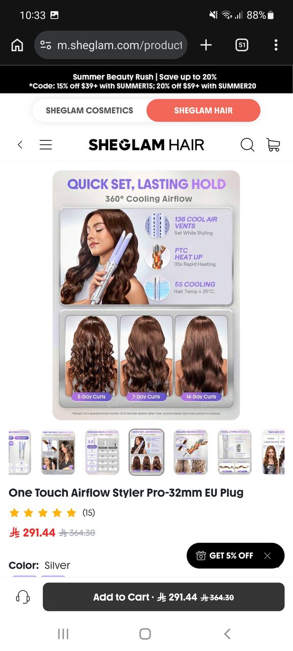 Jeddah, Health & Beauty Items, SAR 175,  SHEGLAM HAIR 3 In 1 Straightner, Curler & Dryer