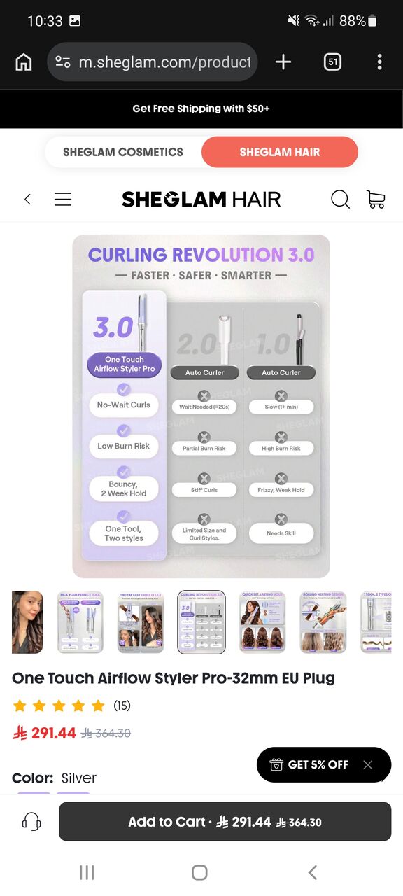 Jeddah, Health & Beauty Items, SAR 175,  SHEGLAM HAIR 3 In 1 Straightner, Curler & Dryer