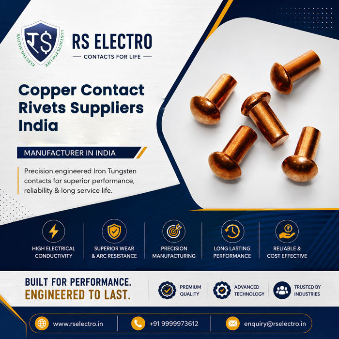 Mumbai, Tools, Copper Contact Rivets Suppliers India | Rs Electro
