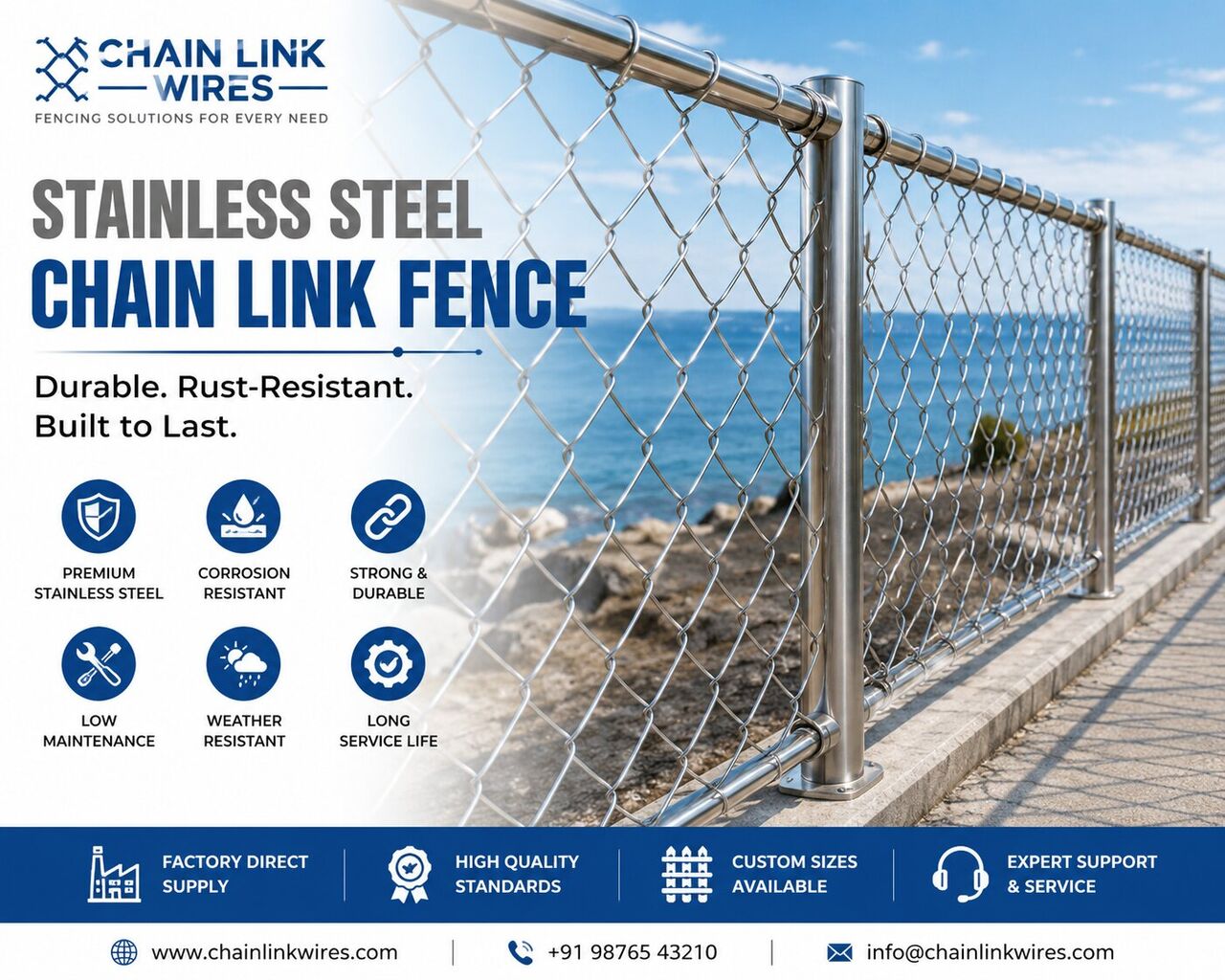 Mumbai, Items Wanted, Stainless Steel Chain Link Fence Built For Maximum Durability
