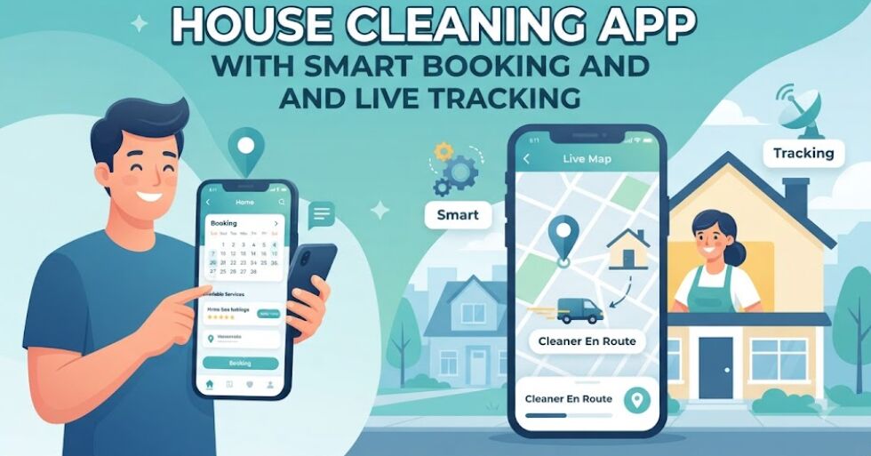 New York, Software Development, House Cleaning App With Smart Booking And Live Tracking