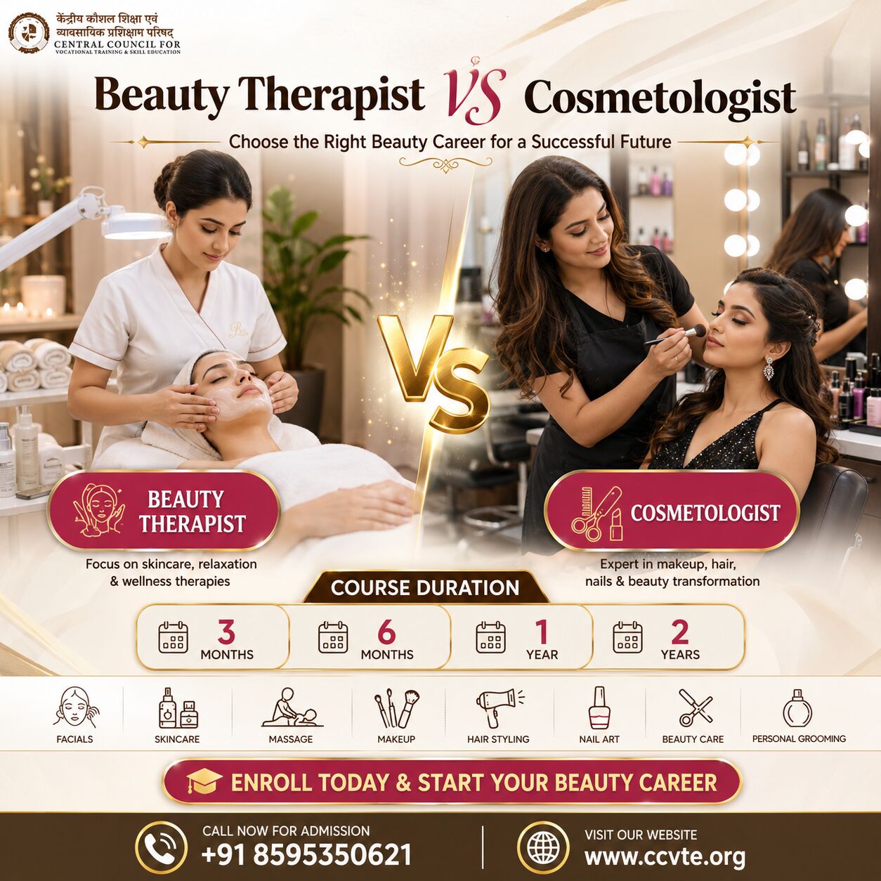 New Delhi, Education, Beauty Therapist Vs Cosmetologist: Best Certification Courses