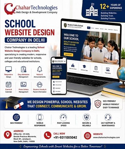 New Delhi, Web Design & Development, Build A Responsive School Website With Experts In Delhi