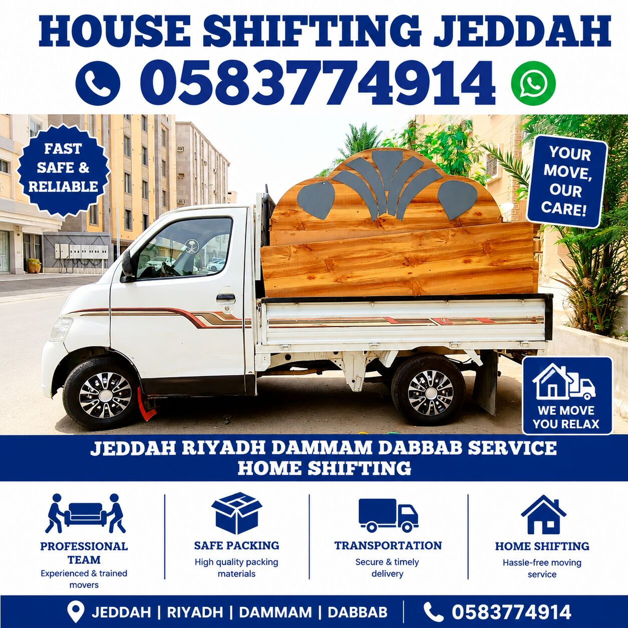 Jeddah, Household, Jeddah Best Home Shifting Office Villas Loading Unloading Transport Service