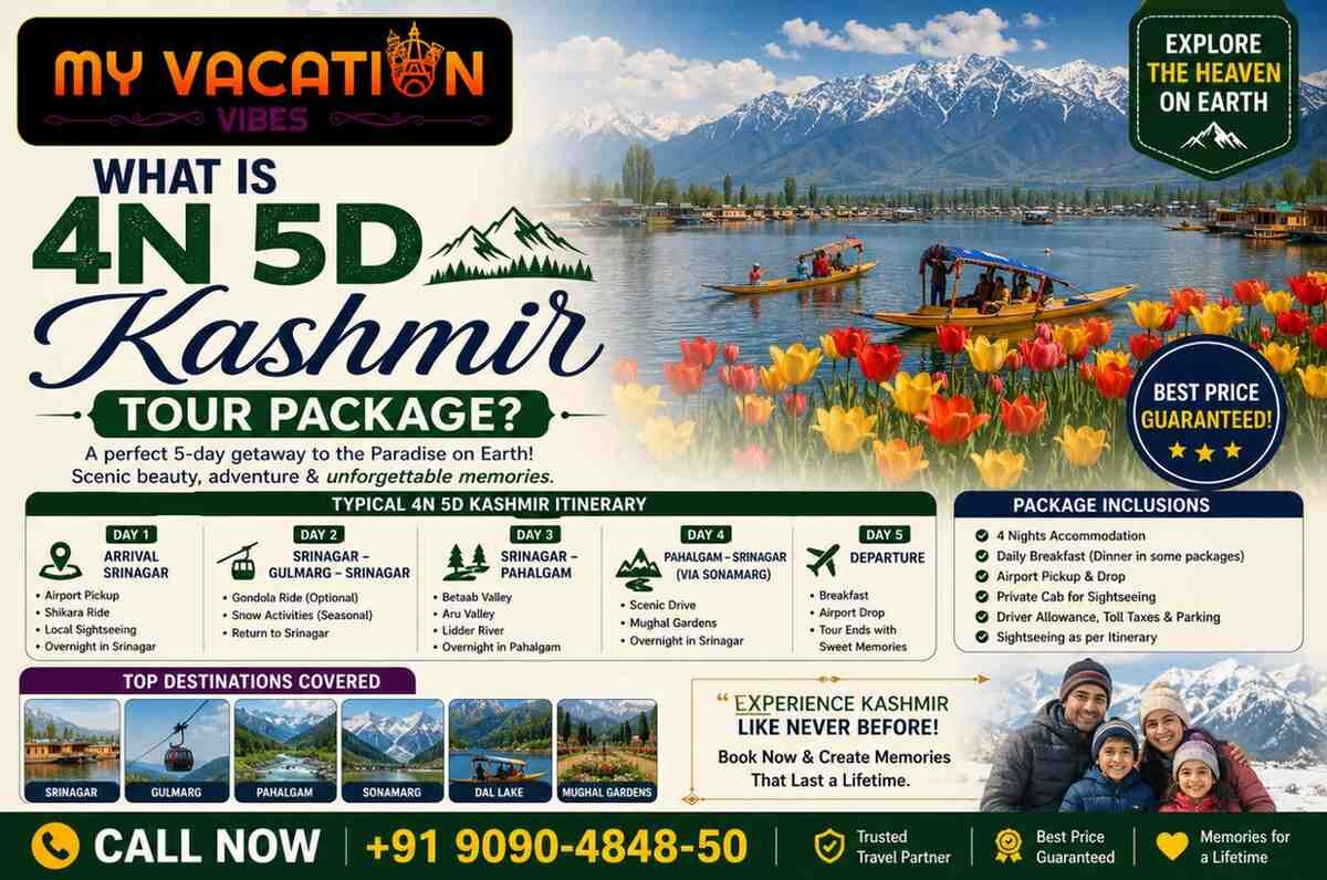 New Delhi, Travel, What Places Are Covered In A Kashmir Tour Package 4 Nights 5 Days?