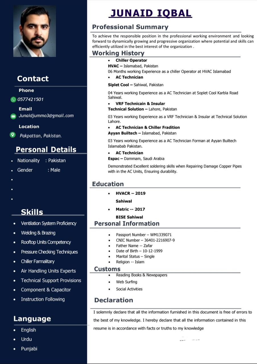 Dammam, Job Seekers, HVAC Technician