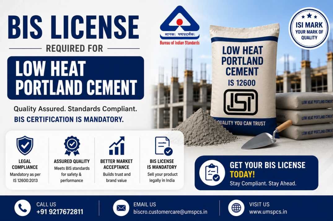 Mumbai, Legal, Why Is A BIS License Required For Low Heat Portland Cement?